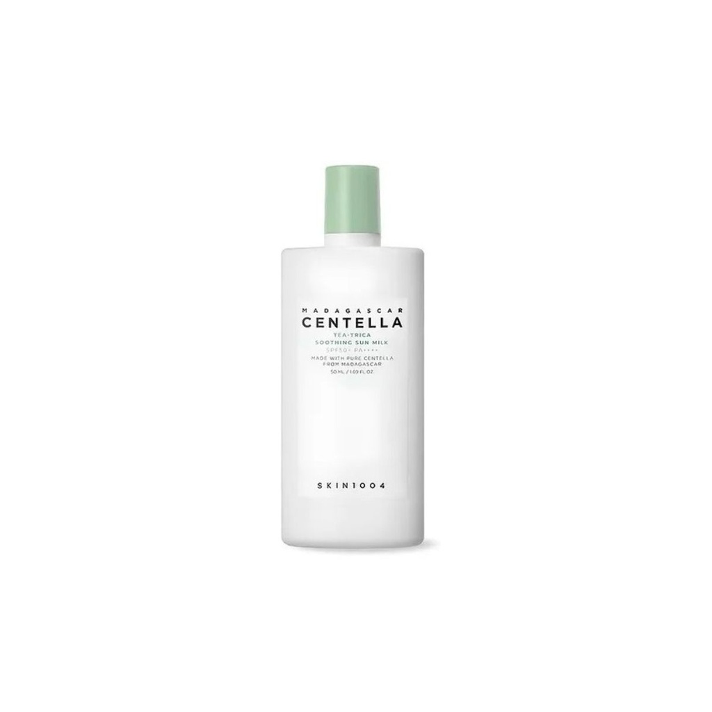 Leche solar calmante con té de centella de Madagascar y trica 50ml ( protector solar)