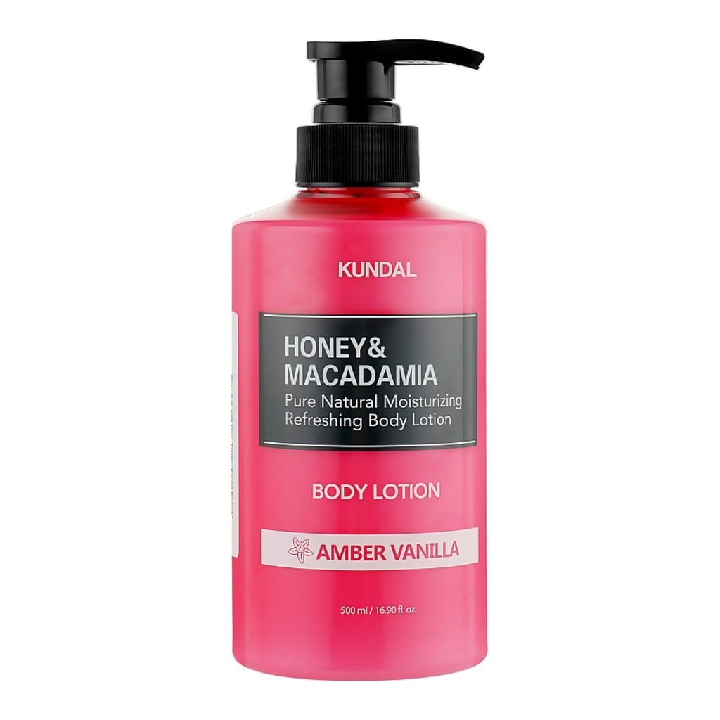 HONEY & MACADAMIA PURE BODY LOTION AMBER VANILLA 500ML (crema)