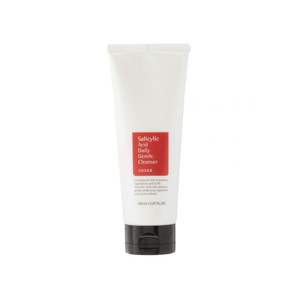 Limpiador facial suave de uso diario con ácido salicílico, 150 ml.