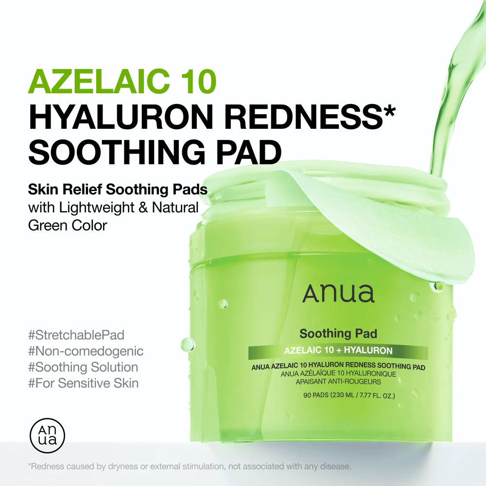 ANUA | Azelaic 10 Hyaluron Redness Soothing Pad - 90ml -